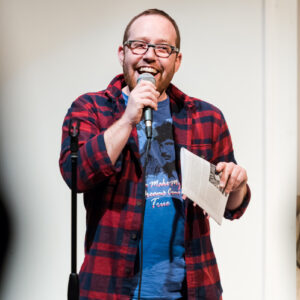 Kelly Shortandqueer at The Narrators special Denver Zine Fest benefit